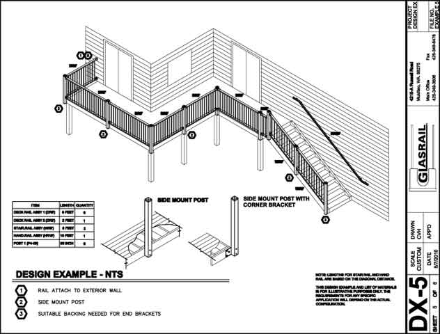 632x480 glasrail drawings installation maintenance free fiberglass - Fiberglass Drawing