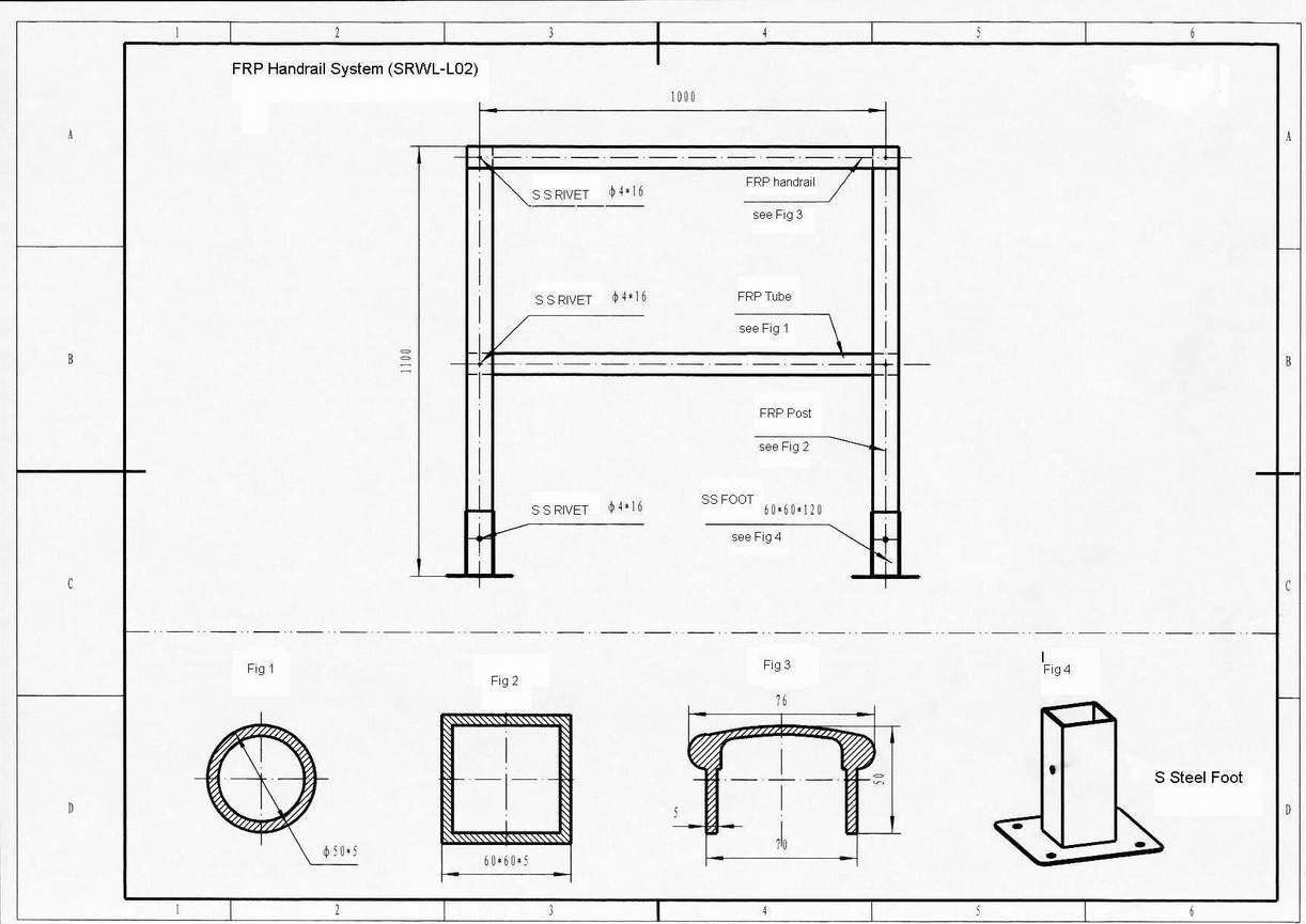 1222x865 access fiberglass frp handrails and ladders - Fiberglass Drawing
