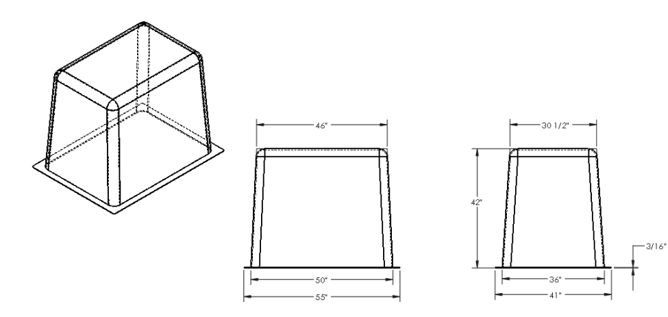 975x463 standard fiberglass enclosure catalog - Fiberglass Drawing
