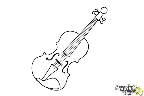 600x400 how to draw a violin step - Fiddle Drawing