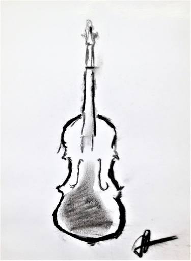 375x513 study of violin drawing - Fiddle Drawing