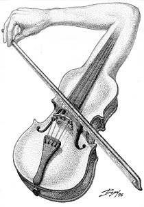 210x300 violin drawings - Fiddle Drawing