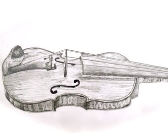 340x270 violin drawing etsy - Fiddle Drawing