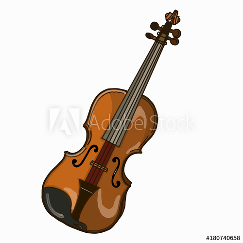 500x500 realistic violin drawing - Fiddle Drawing