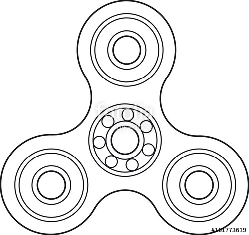 500x473 fidget spinner line art stock image and royalty free vector - Fidget Spinner Drawing