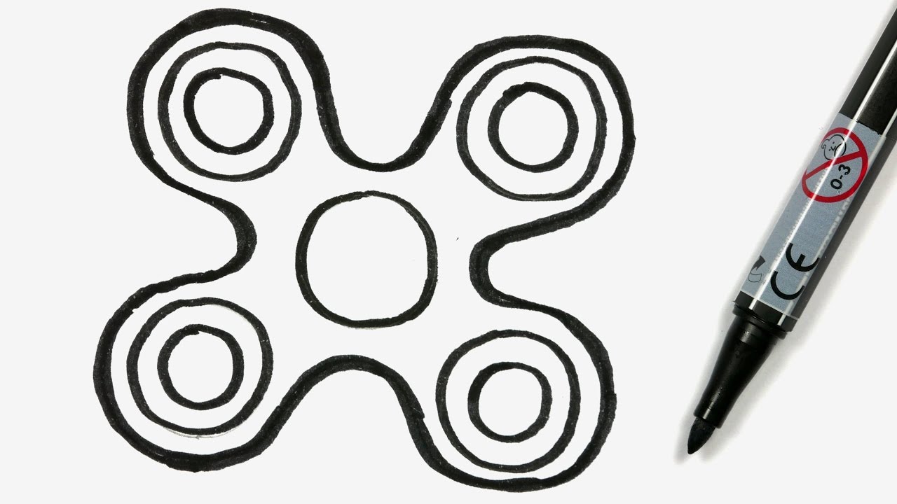 1280x720 how to draw a cartoon fidget spinner quadro - Fidget Spinner Drawing