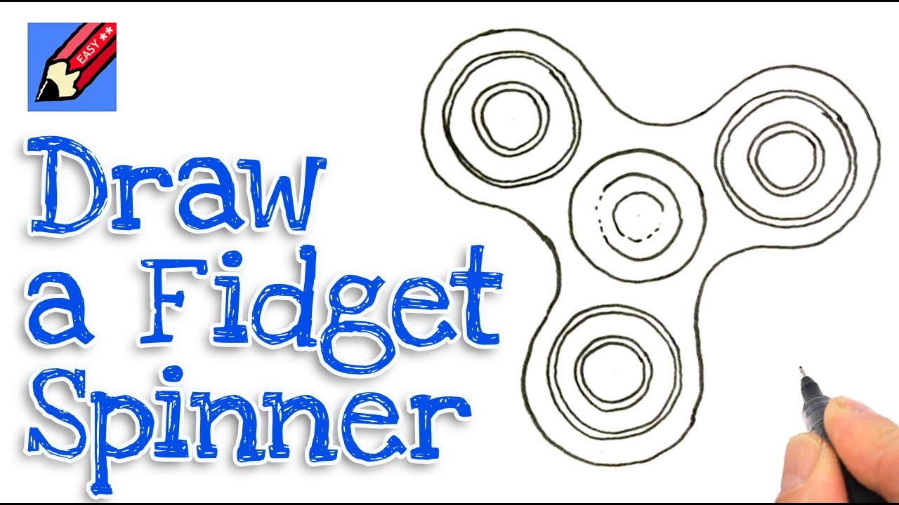 1280x720 how to draw a fidget spinner real easy - Fidget Spinner Drawing