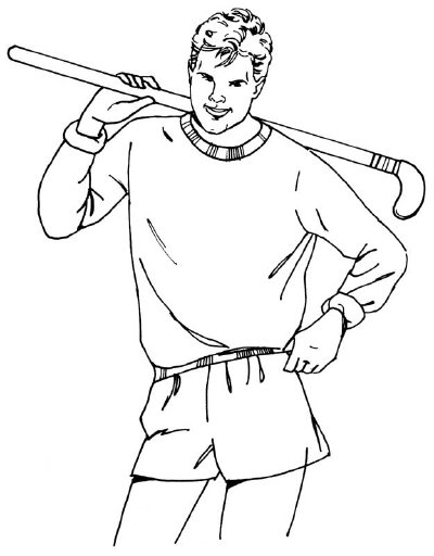 400x512 How To Draw Hockey Players In Steps Howstuffworks - Field Hockey Drawings