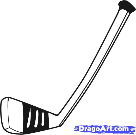 522x519 How To Draw A Hockey Stick, Step - Field Hockey Drawings
