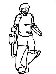 236x308 keeper field hockey drawing - Field Hockey Drawings
