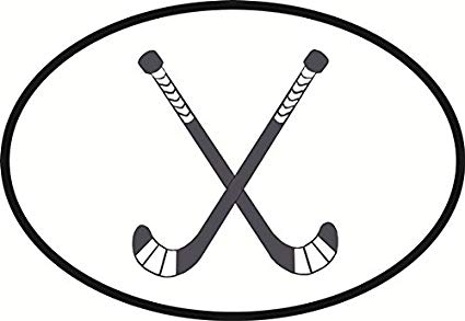 425x293 field hockey euro oval bumper sticker automotive - Field Hockey Drawings