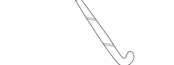 610x229 Field Hockey Stick Template Large - Field Hockey Stick Drawing