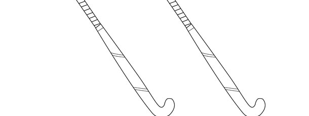 easy to draw hockey stick