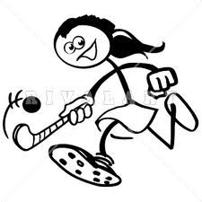 225x225 Stick Drawing Hockey Player - Field Hockey Stick Drawing