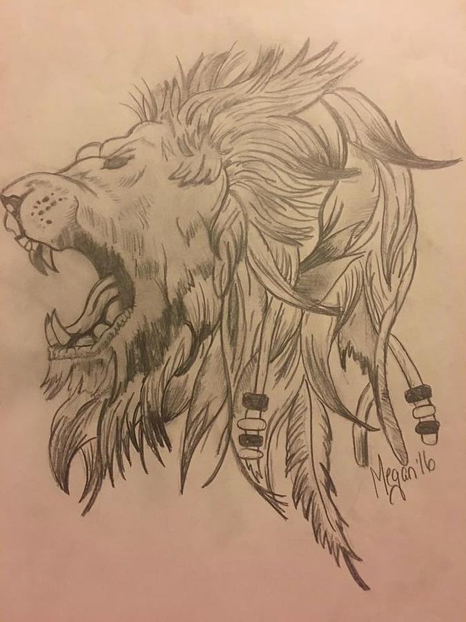 675x900 fierce lion drawing - Fierce Lion Drawing