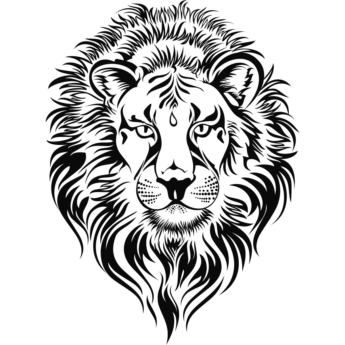 1200x1200 fierce lion head tattoo design tattoo ideas - Fierce Lion Drawing