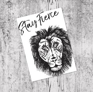 300x298 stay fierce lion - Fierce Lion Drawing