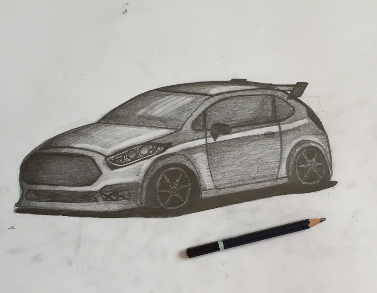 1200x934 ford fiesta st drawing - Fiesta Drawing