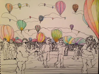 333x250 balloon fiesta contour drawing - Fiesta Drawing