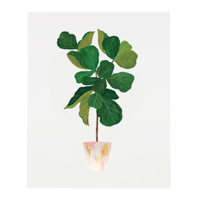 400x400 fiddle leaf fig print - Fig Leaf Drawing