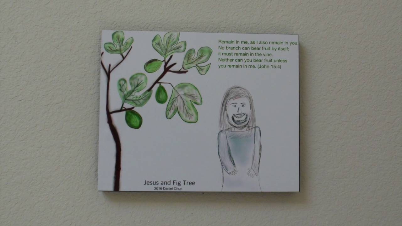 1280x720 jesus and fig tree digital drawing wood frame photo cartoon - Fig Tree Drawing