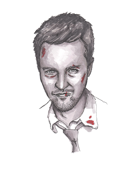 445x576 edward norton from fight club - Fight Club Drawing