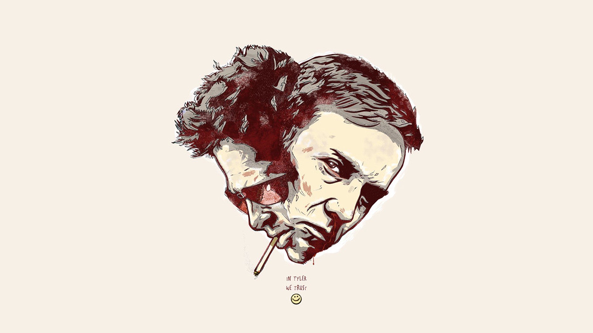 1920x1080 wallpaper drawing, illustration, artwork, movies, cartoon, fight - Fight Club Drawing
