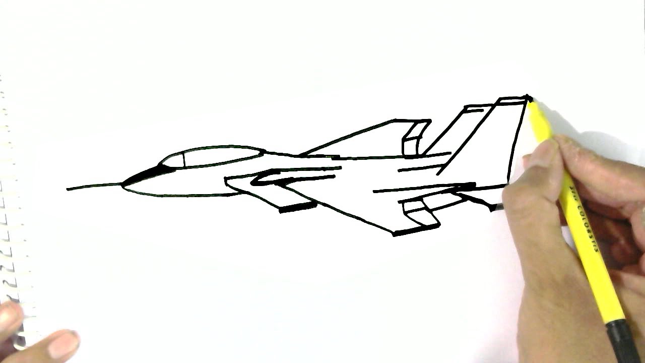 1280x720 how to draw a fighter jet, aeroplane - Fighter Jet Drawing