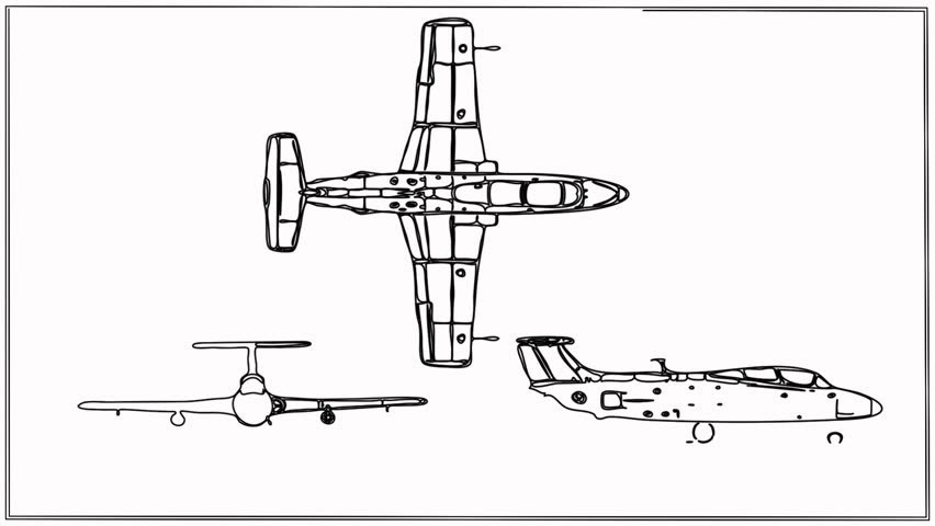 852x480 Fighter Plane Drawing Stock Footage Video - Fighter Plane Drawing