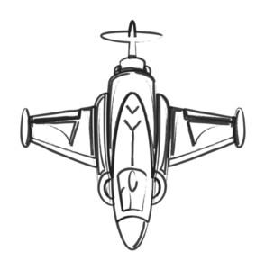 294x300 Retro Fighter Plane Drawing Royalty Free Stock Image - Fighter Plane Drawing