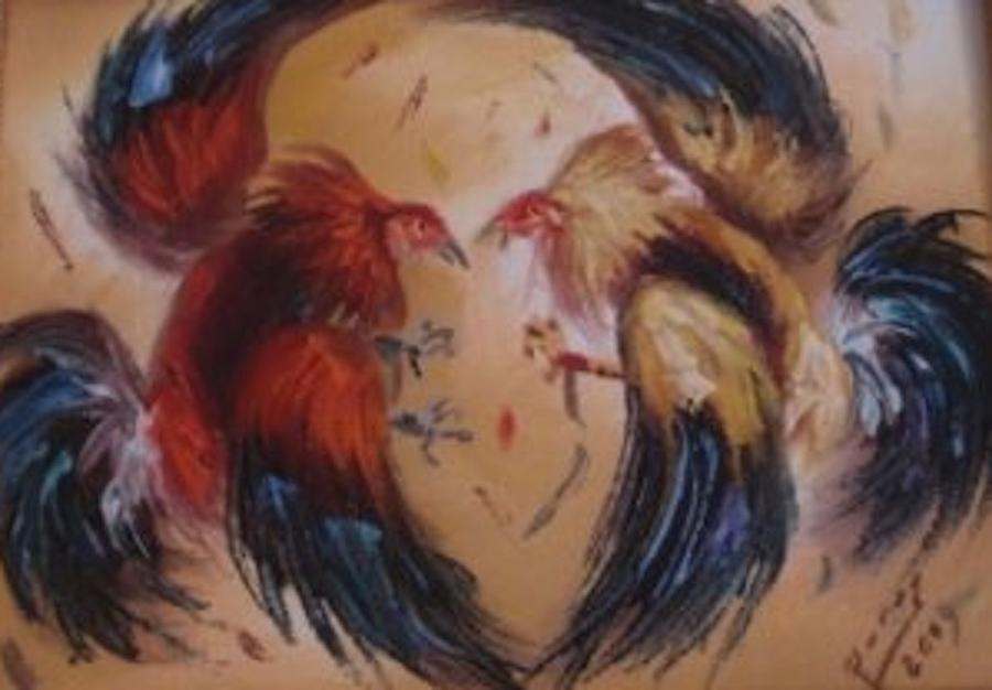 900x626 fighting rooster drawings - Fighting Rooster Drawings