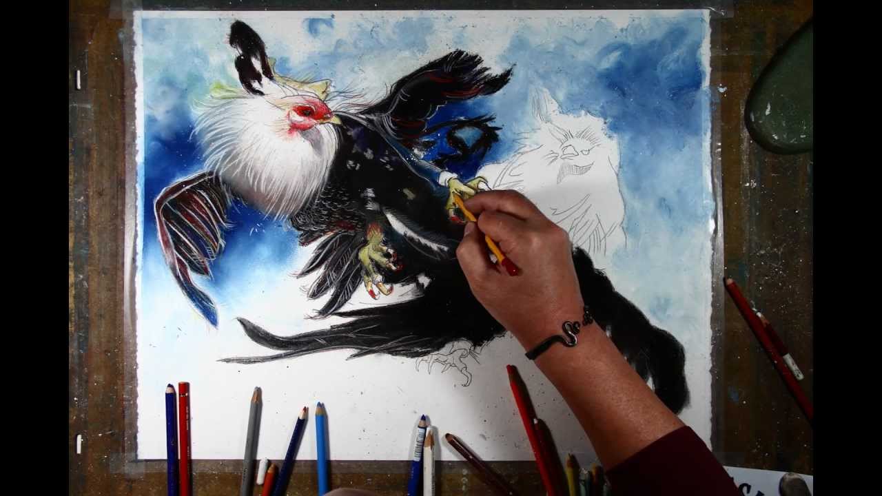1280x720 How To Draw A Rooster Fight - Fighting Rooster Drawings