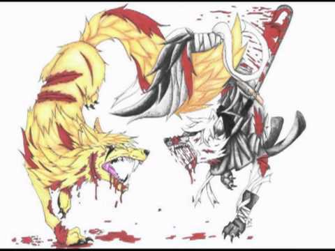 480x360 wolves fighting - Fighting Wolves Drawing