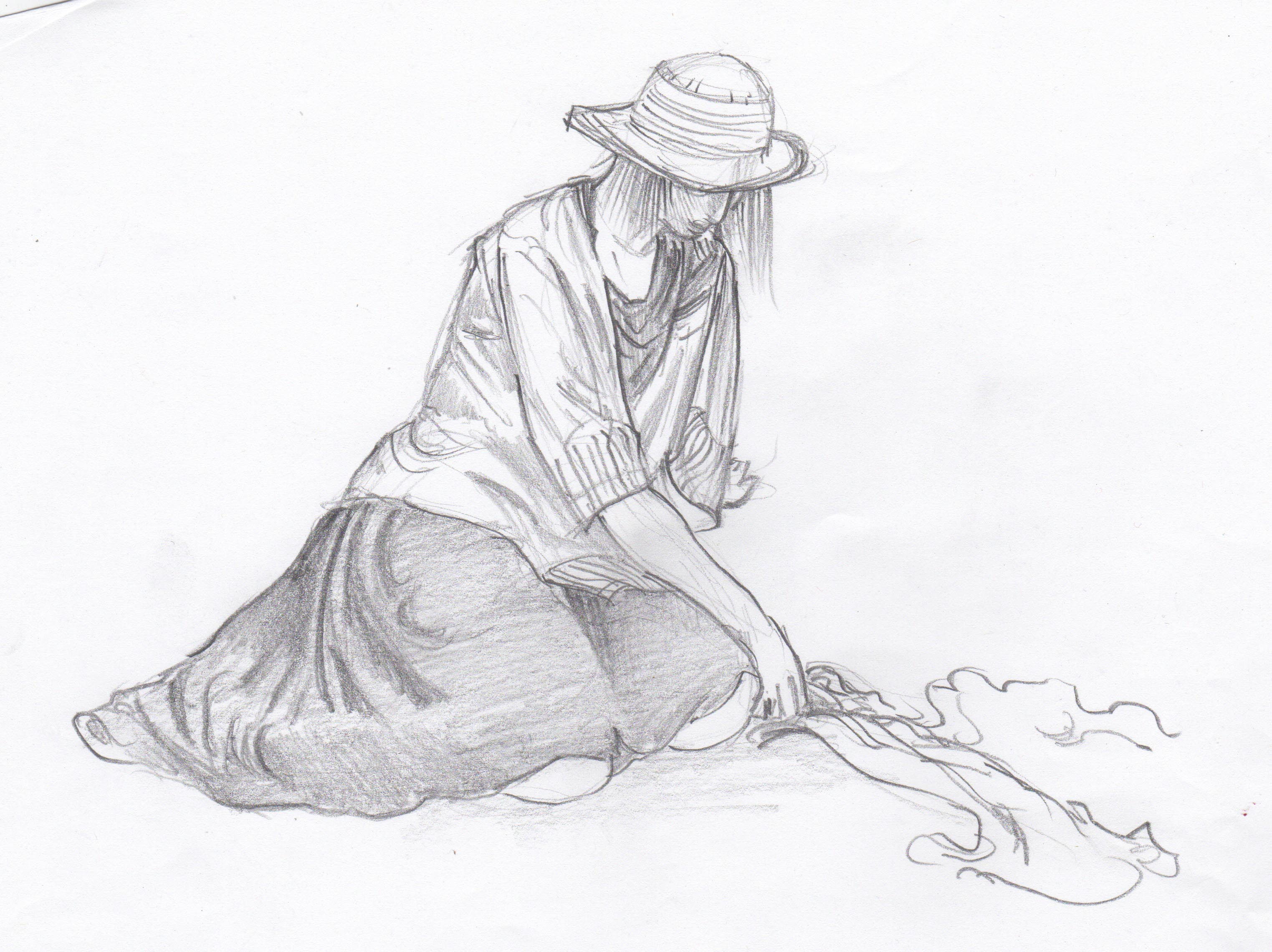 3047x2281 Girl In A Hat Karen Gillmore Art - Figure Drawing With Clothes