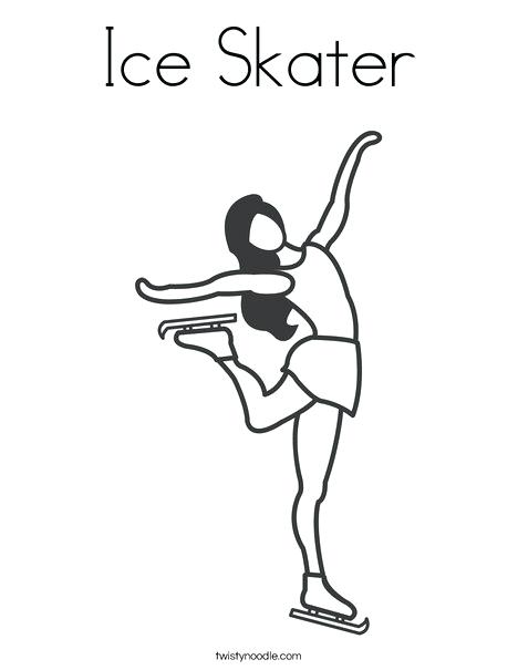 ice skating drawing easy