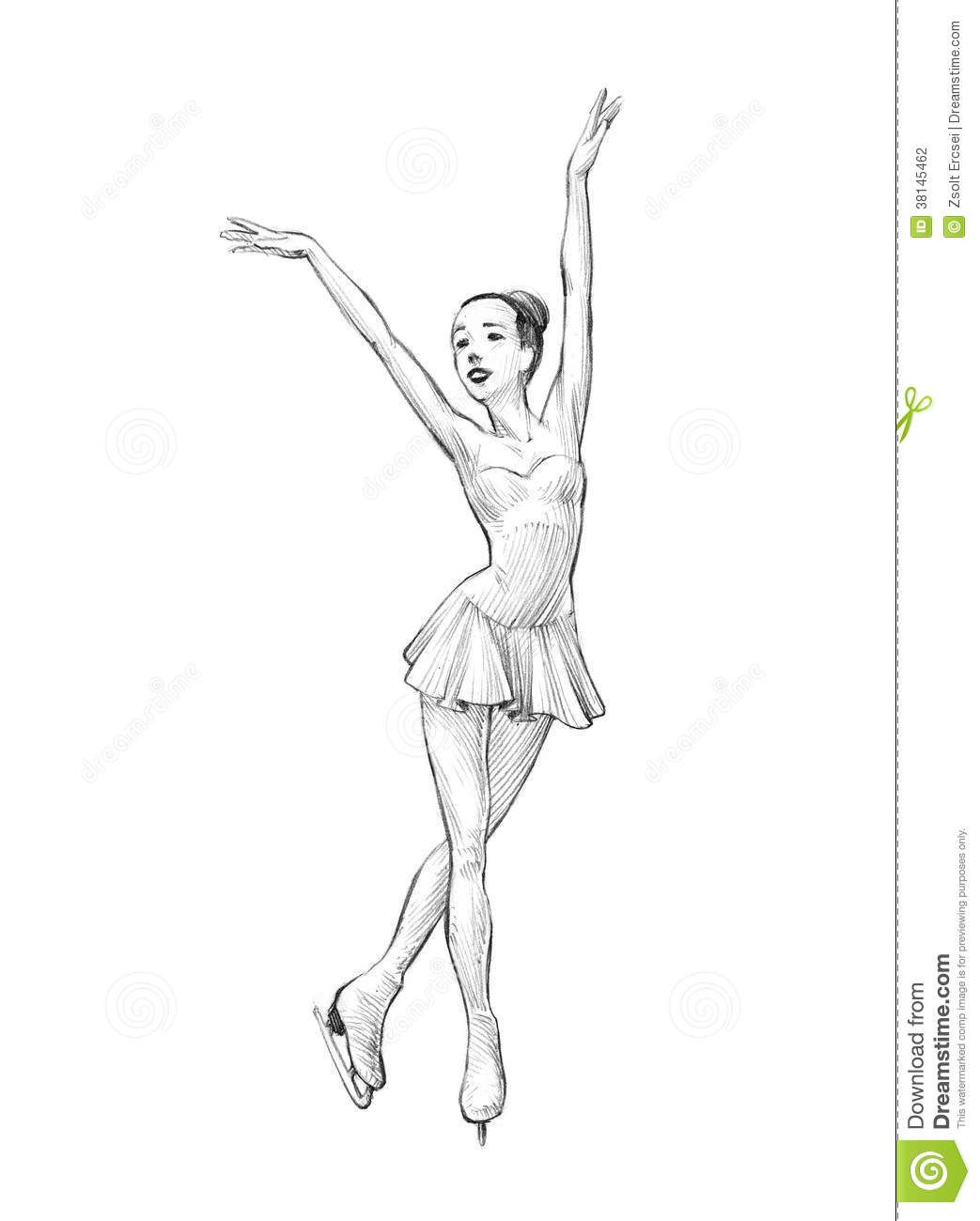 1043x1300 Artsy Drawings, Colorful Drawings, Ice Skating - Figure Skating Drawing