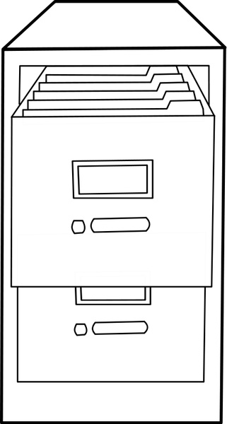 321x600 classeur ouvert open cabinet free vector in open office - File Cabinet Drawing