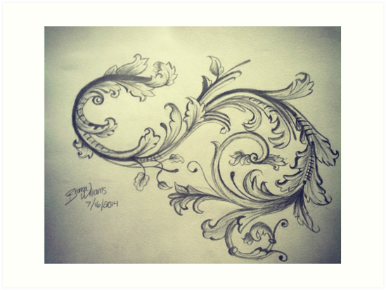 549x413 filigree drawing art prints - Filigree Drawing