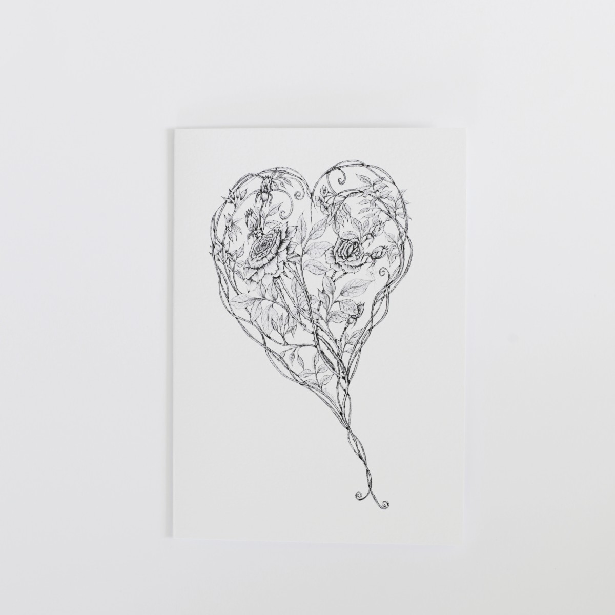 1200x1200 filigree rose heart greetings card - Filigree Heart Drawing