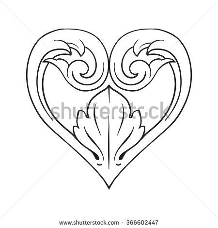 450x470 Image Result For How To Draw Filigree Heart Step - Filigree Heart Drawing