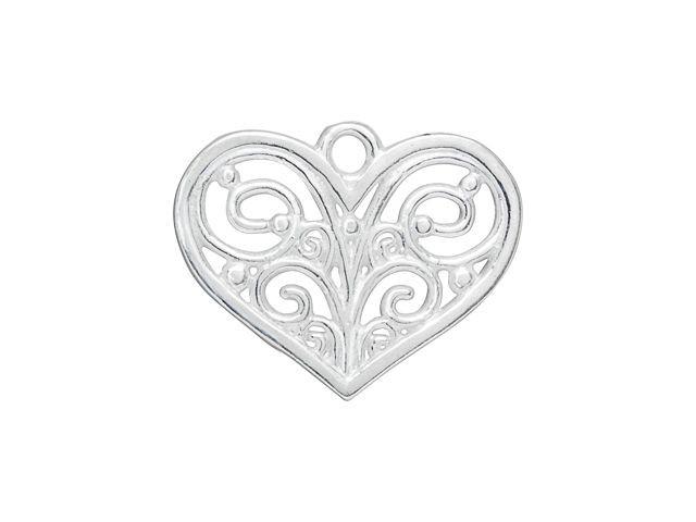 640x480 Bampb Benbassat Silver Plated Brass Filigree Heart Pendant Artbeads - Filigree Heart Drawing