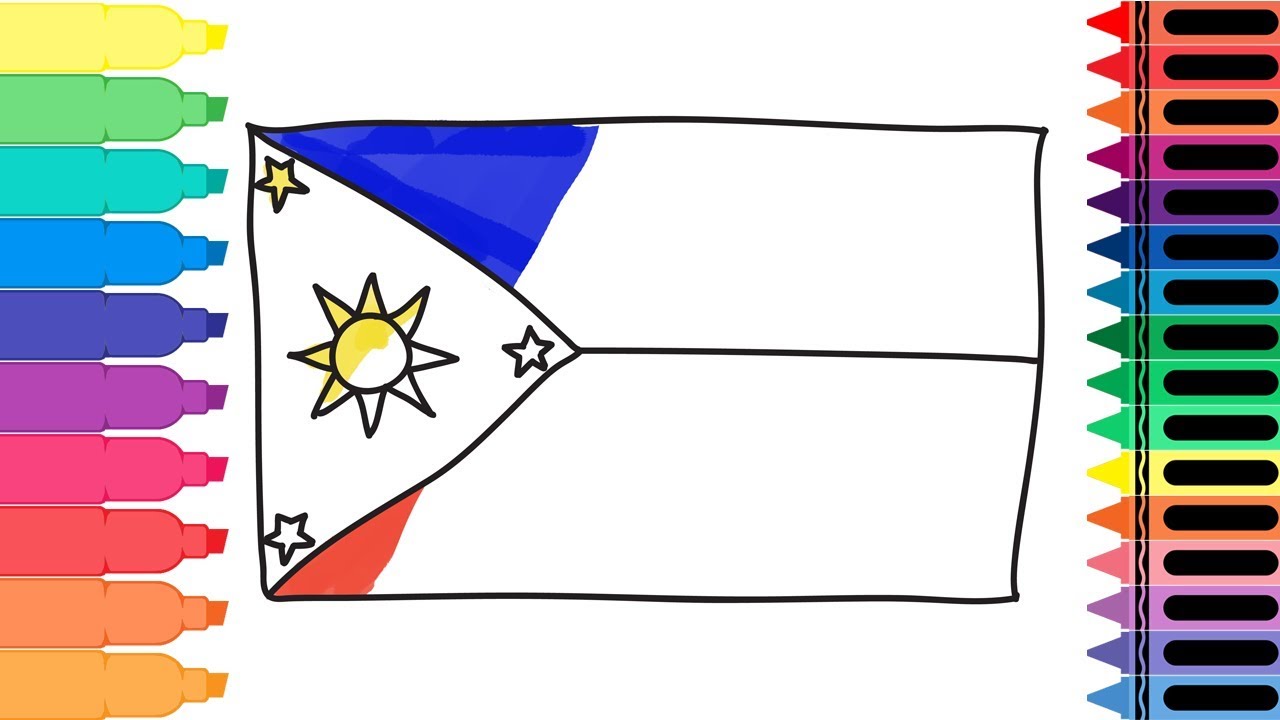 1280x720 how to draw the philippines flag - Filipino Flag Drawing