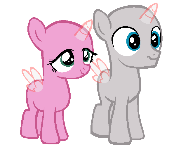 627x503 a colt and a filly - Filly Drawing