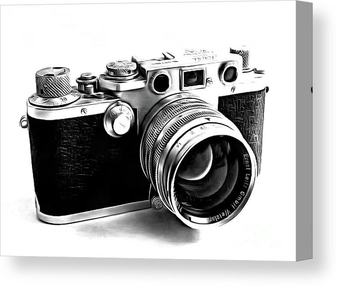 678x575 leica iii camera drawing canvas print canvas art - Film Camera Drawing