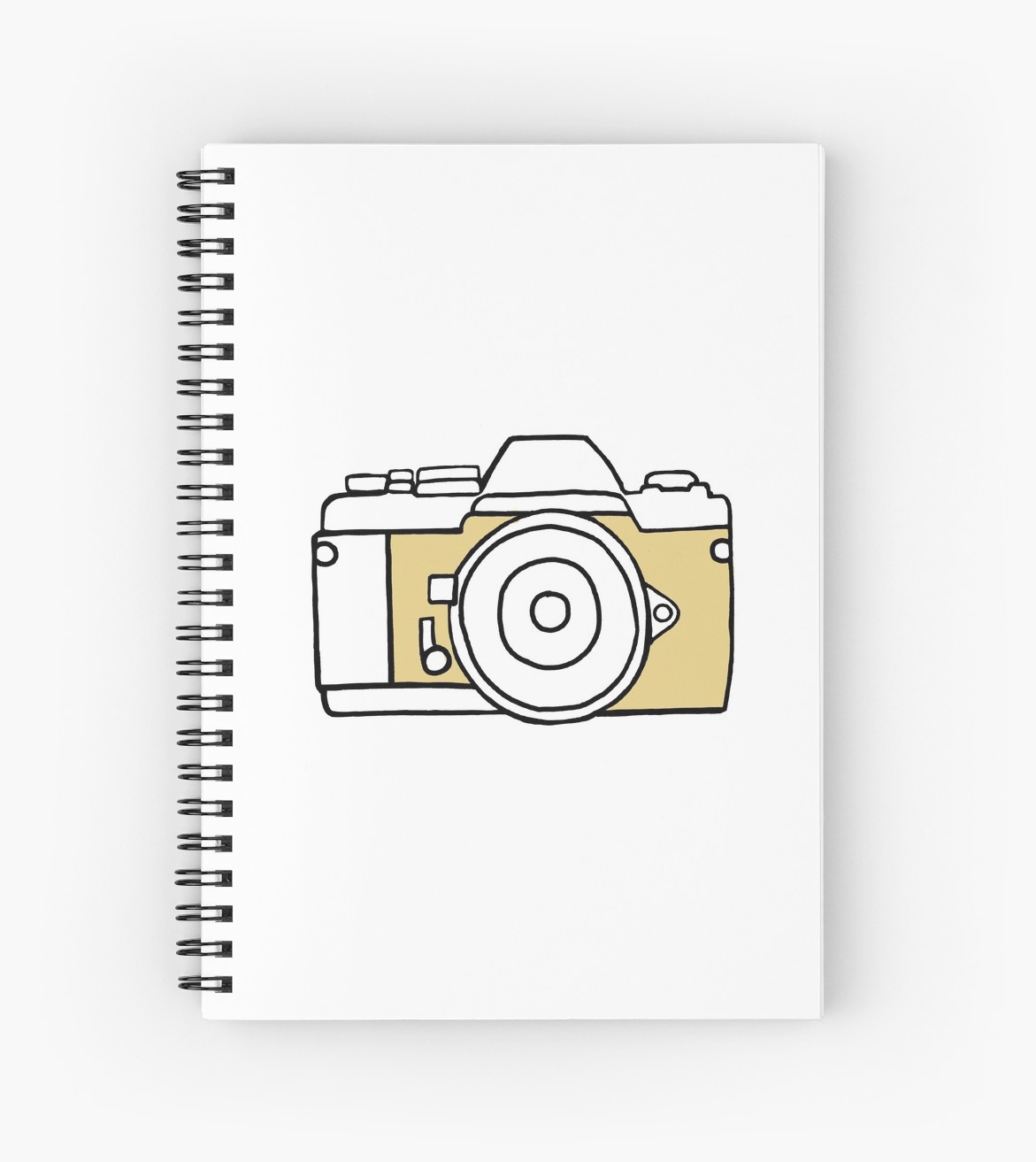 1171x1313 Yellow Film Camera Drawing Spiral Notebooks - Film Camera Drawing
