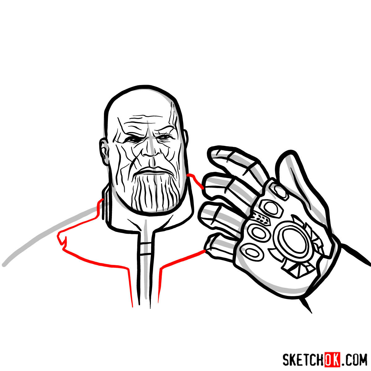 1200x1200 How To Draw Thanos From The Avengers Infinity War Film - Film Drawing