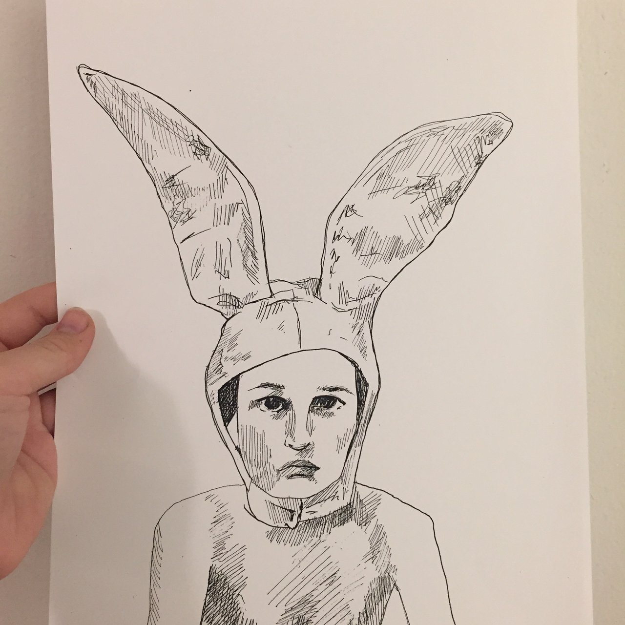 1280x1280 Original Drawing Of Bunny Boy From The Film Gummo Directed - Film Drawing