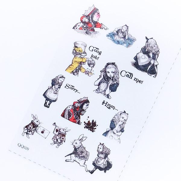 600x600 alice in wonderland drawing clear film sheet for uv resin jewelry - Film Drawing