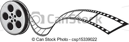 450x147 cinema projector and film strip - Film Projector Drawing