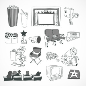 300x300 projector film royalty free vectors - Film Projector Drawing